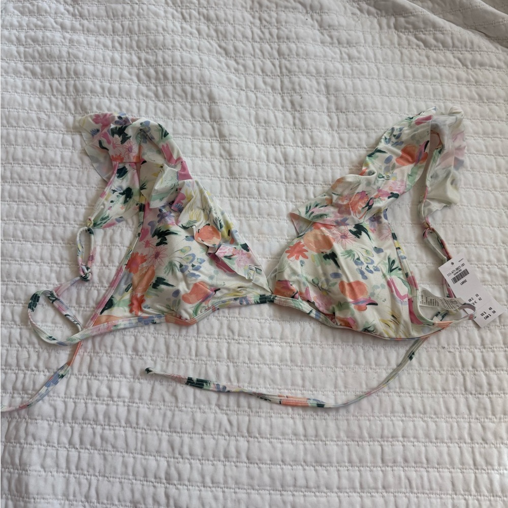 Abercrombie & Fitch Pink and Green Floral Bikini